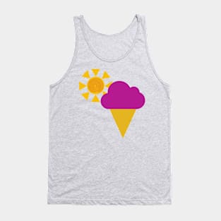 Summer Pink Icecream Tank Top